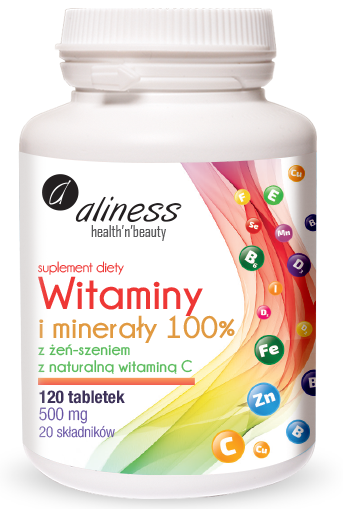 WITAMINY I MINERAŁY 100% 120 tabl. - ALINESS