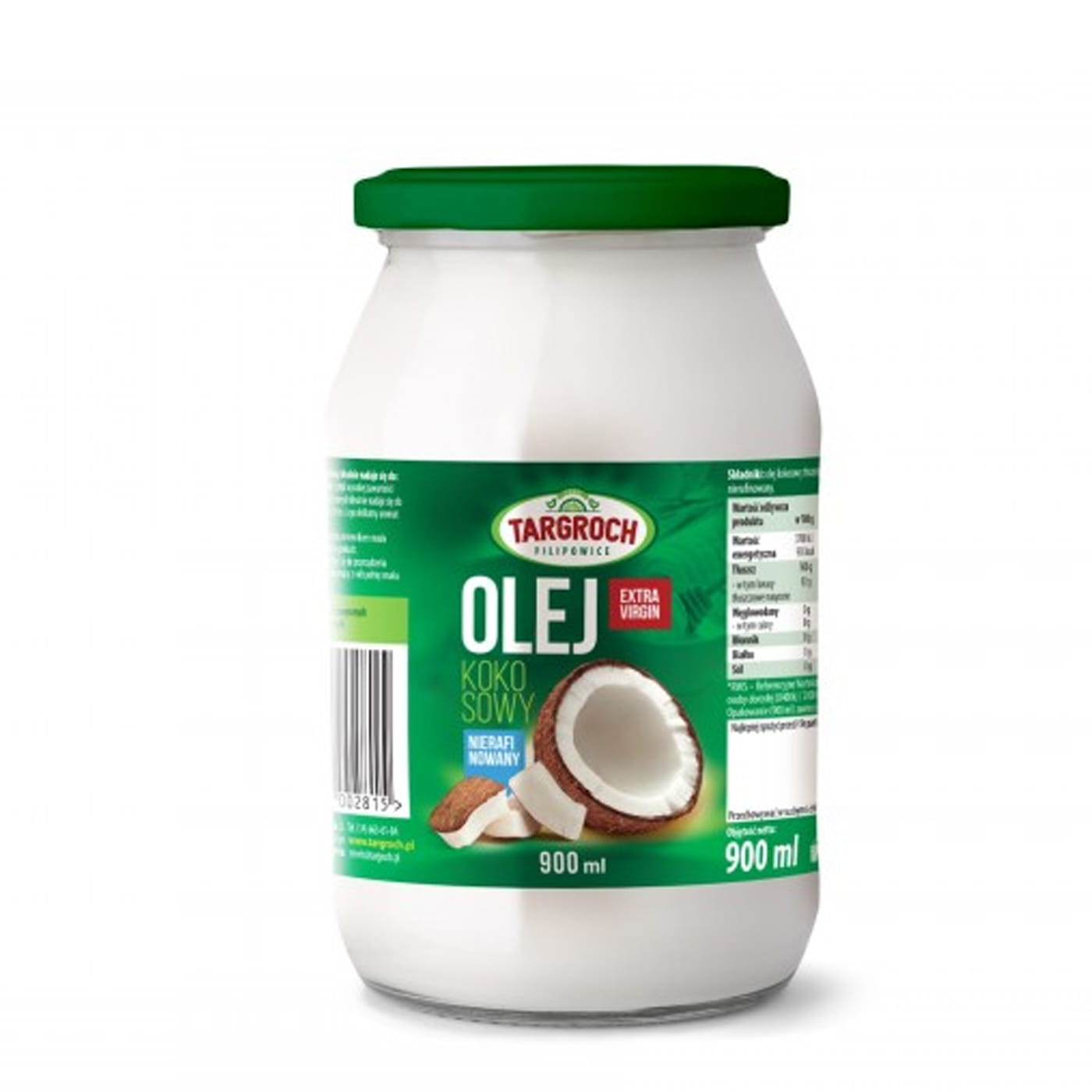 OLEJ KOKOSOWY EXTRA VIRGIN 900ML - TARGROCH