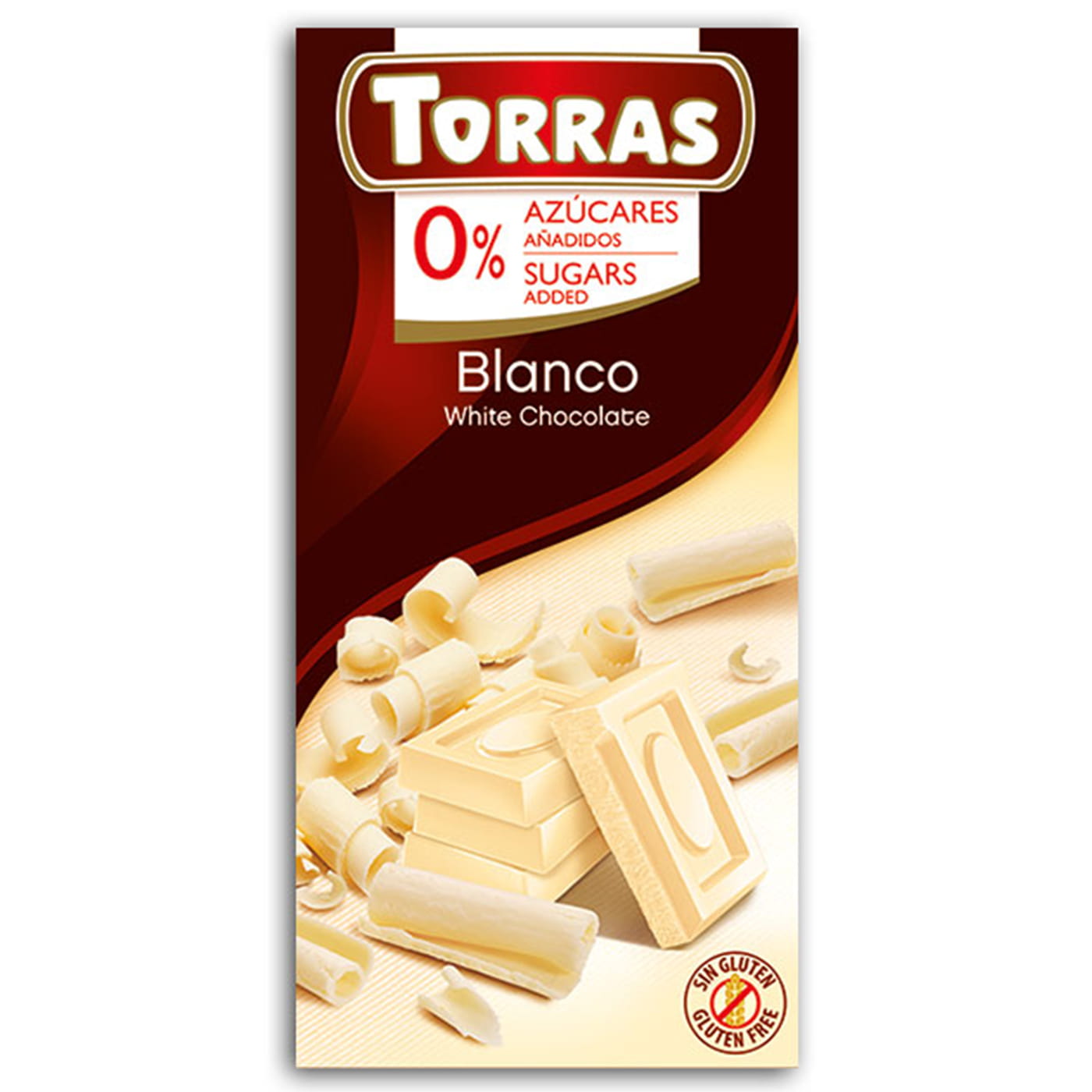 BIAŁA CZEKOLADA BEZ CUKRU 75G - TORRAS