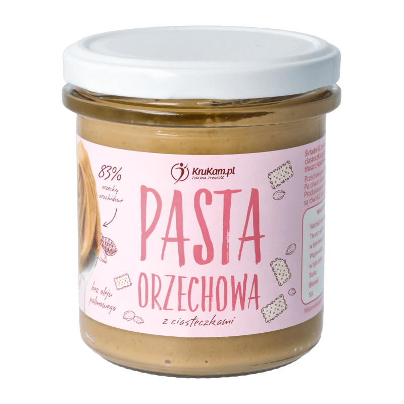 PASTA ORZECHOWA Z CIASTECZKAMI 300G - KRUKAM