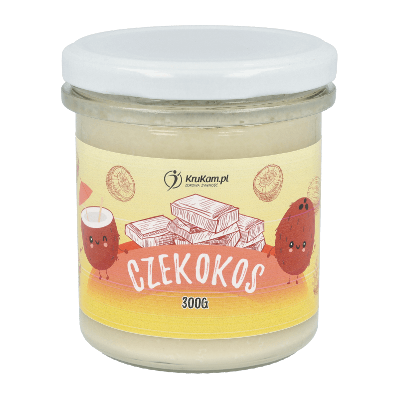 CZEKOKOS PASTA KOKOSOWA Z BIAŁĄ CZEKOLADĄ 300G - KRUKAM