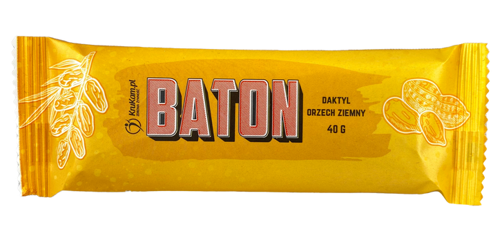 BATON DAKTYLOWY Z ORZECHAMI ZIEMNYMI 40G - KRUKAM 