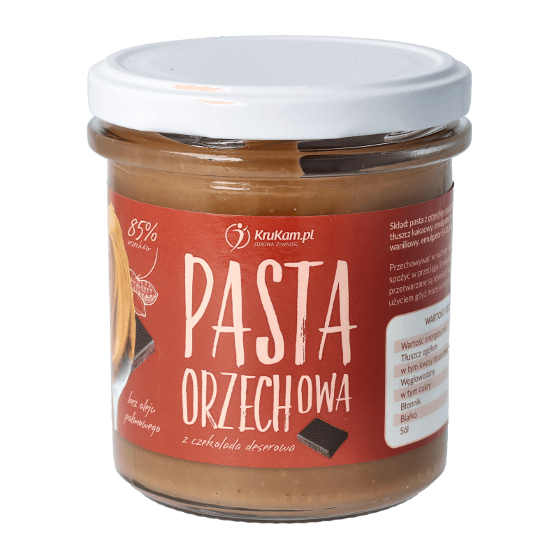 PASTA ORZECHOWA Z CZEKOLADĄ DESEROWĄ 300G - KRUKAM