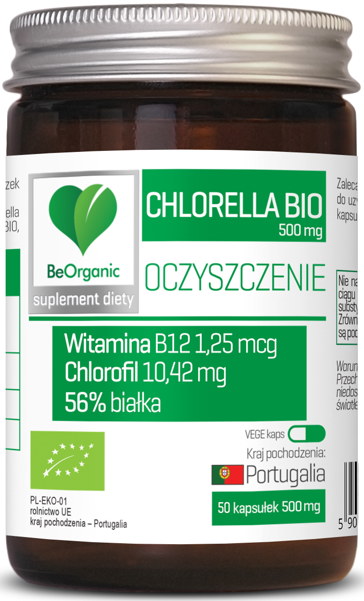 CHLORELLA BIO 500MG 50 KAPS -BEORGANIC
