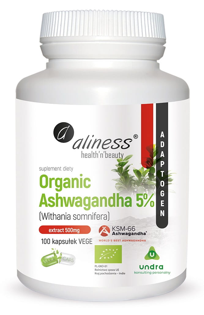 ORGANIC ASHWAGANDHA 100 KAPS - ALINESS