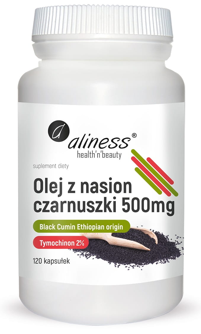 OLEJ Z NASION CZARNUSZKI 500MG 120 KAPS - ALINESS