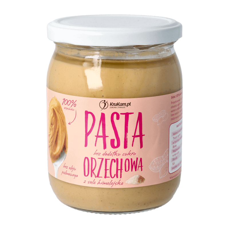 PASTA ORZECHOWA Z SOLĄ HIMALAJSKĄ 500G - KRUKAM