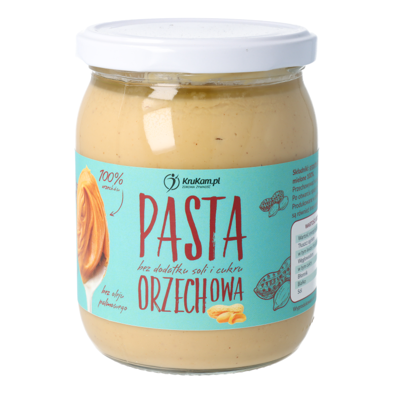 PASTA ORZECHOWA SMOOTH 500G - KRUKAM