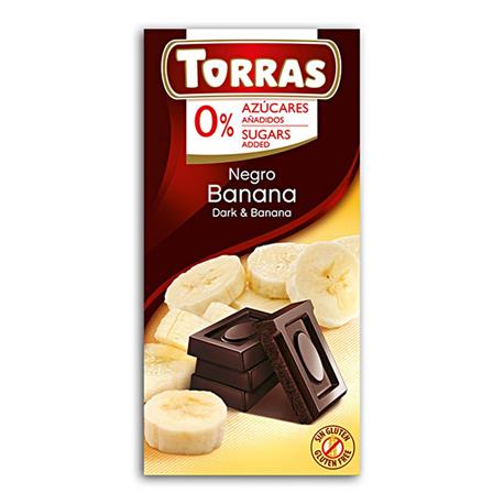 CZEKOLADA GORZKA Z BANANAMI 75G - TORRAS