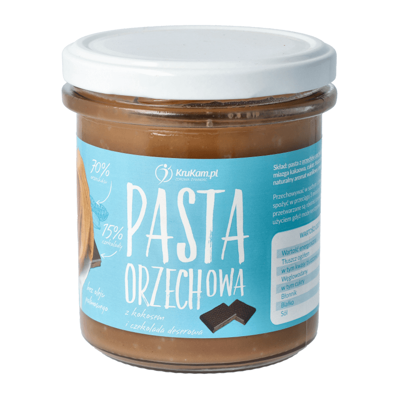 PASTA ORZECHOWA Z KOKOSEM I CZEKOLADĄ DESEROWĄ - KRUKAM