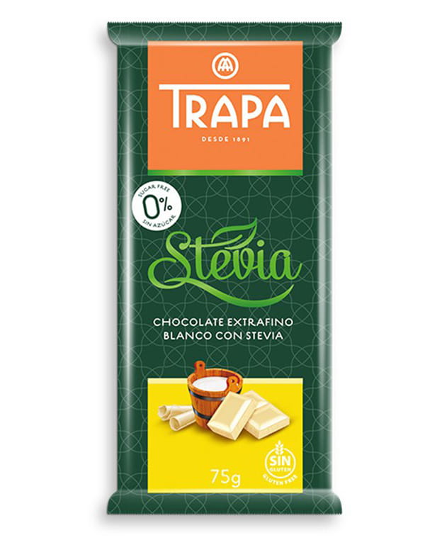 CZEKOLADA BIAŁA ZE STWEIĄ 75G - TRAPA	