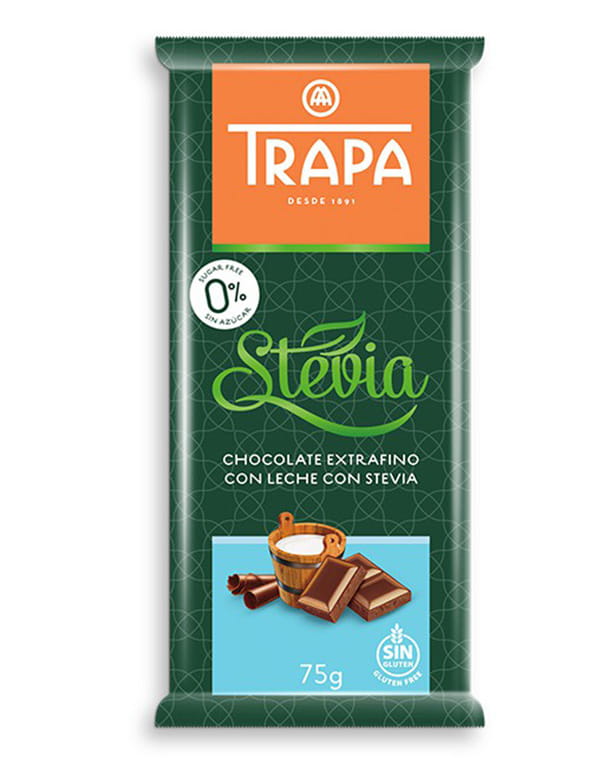 CZEKOLADA MLECZNA ZE STWEIĄ 75G - TRAPA