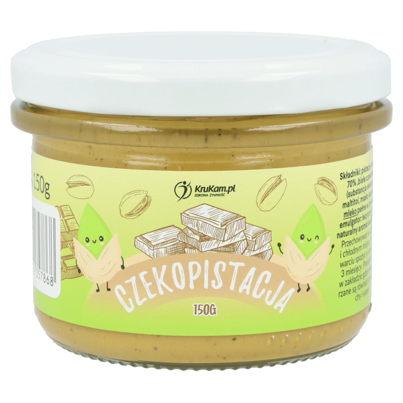 CZEKOPISTACJA PASTA Z PISTACJI Z BIAŁĄ CZEKOLADĄ 150G - KRUKAM