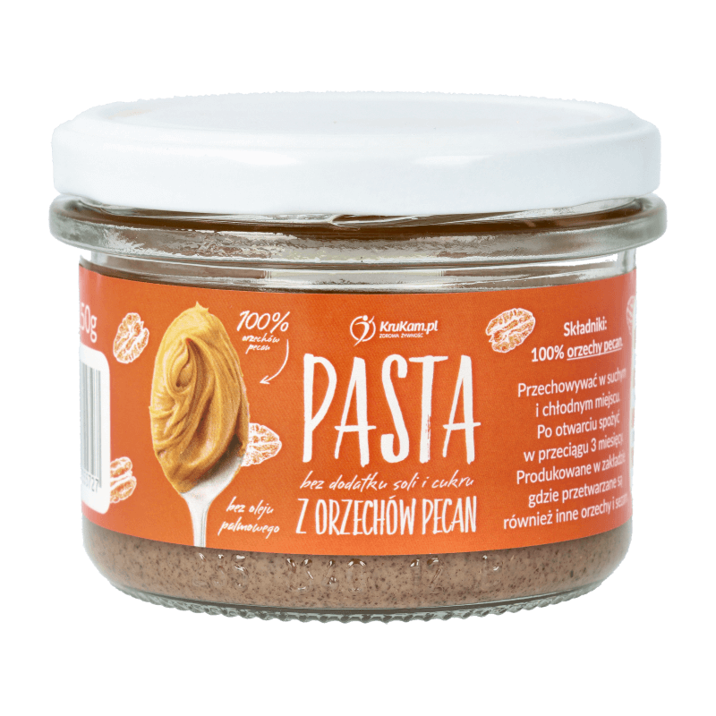 PASTA Z ORZECHÓW PECAN 150G - KRUKAM