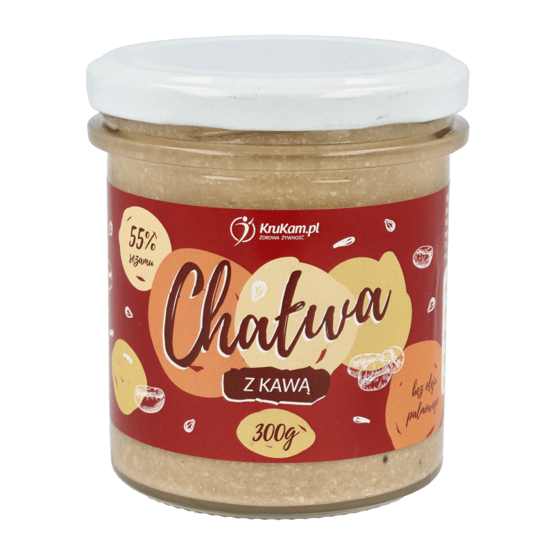 CHAŁWA TURECKA KAWOWA BEZ CUKRU 300G - KRUKAM