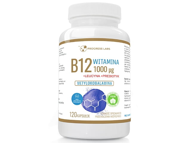 B12 + LEUCYNA + PREBIOTYK 120 KAPS - PROGRESS LABS