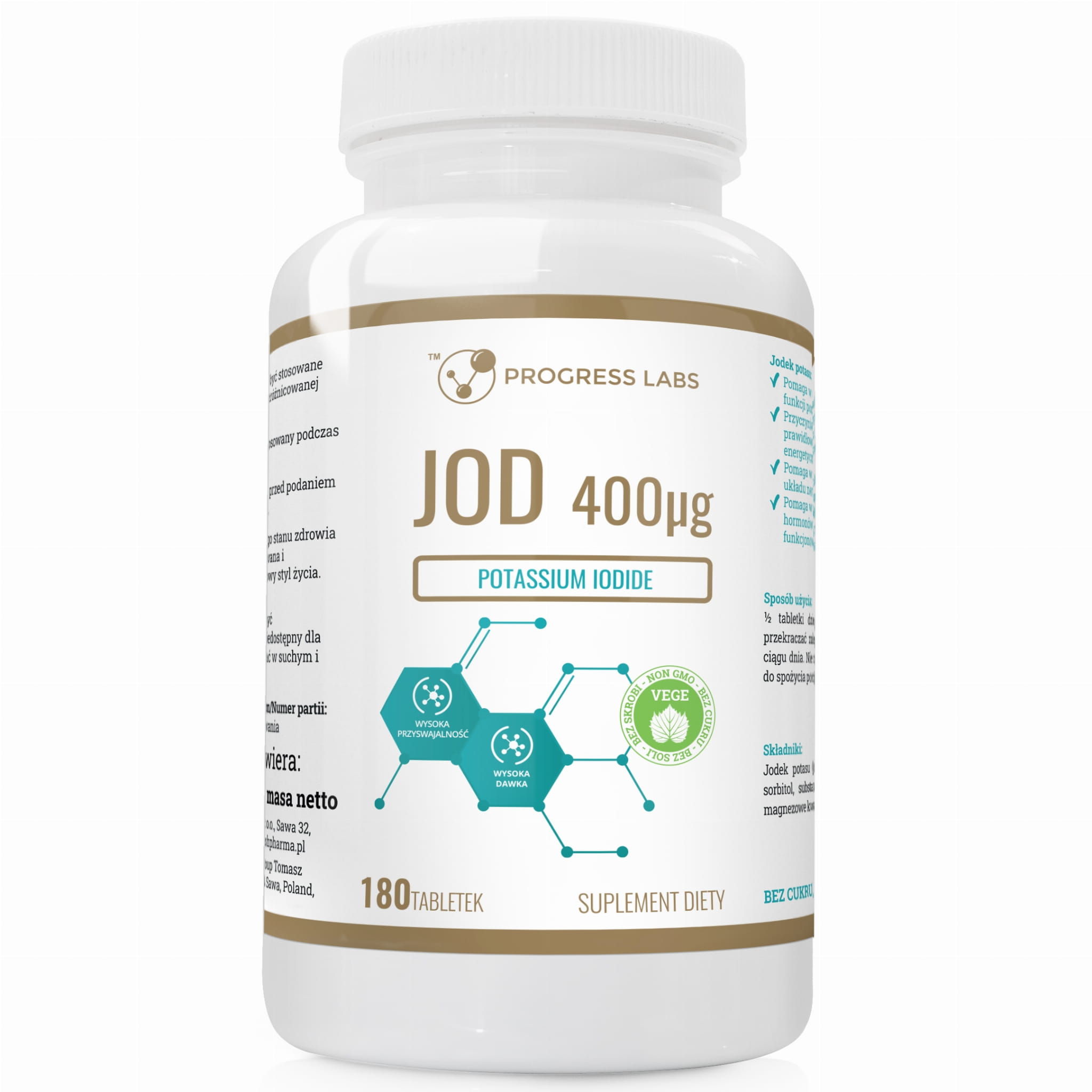 JOD 400UG 180 TAB - PROGRESS LABS