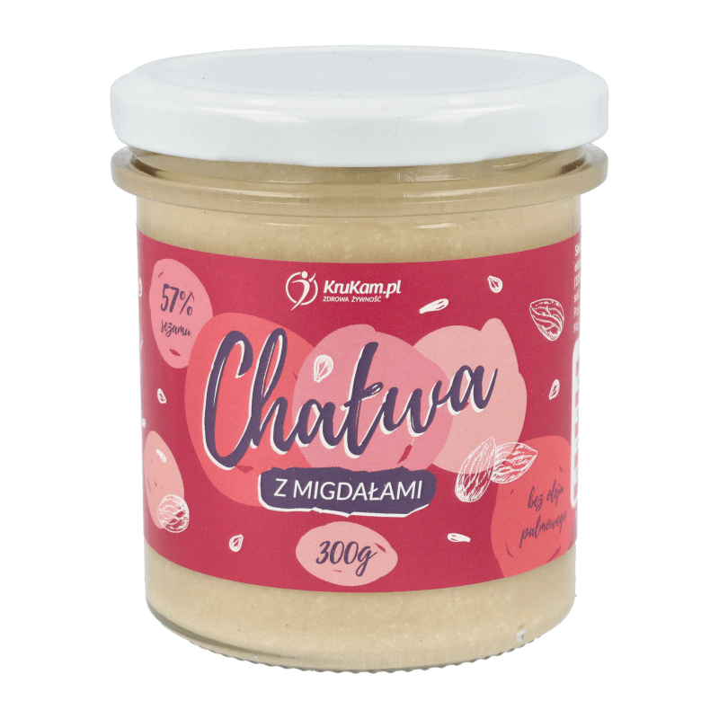 CHAŁWA TURECKA MIGDAŁOWA BEZ CUKRU 300G - KRUKAM
