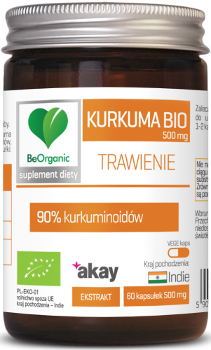 KURKUMA BIO 500MG 50 KAPS - BEORGANIC