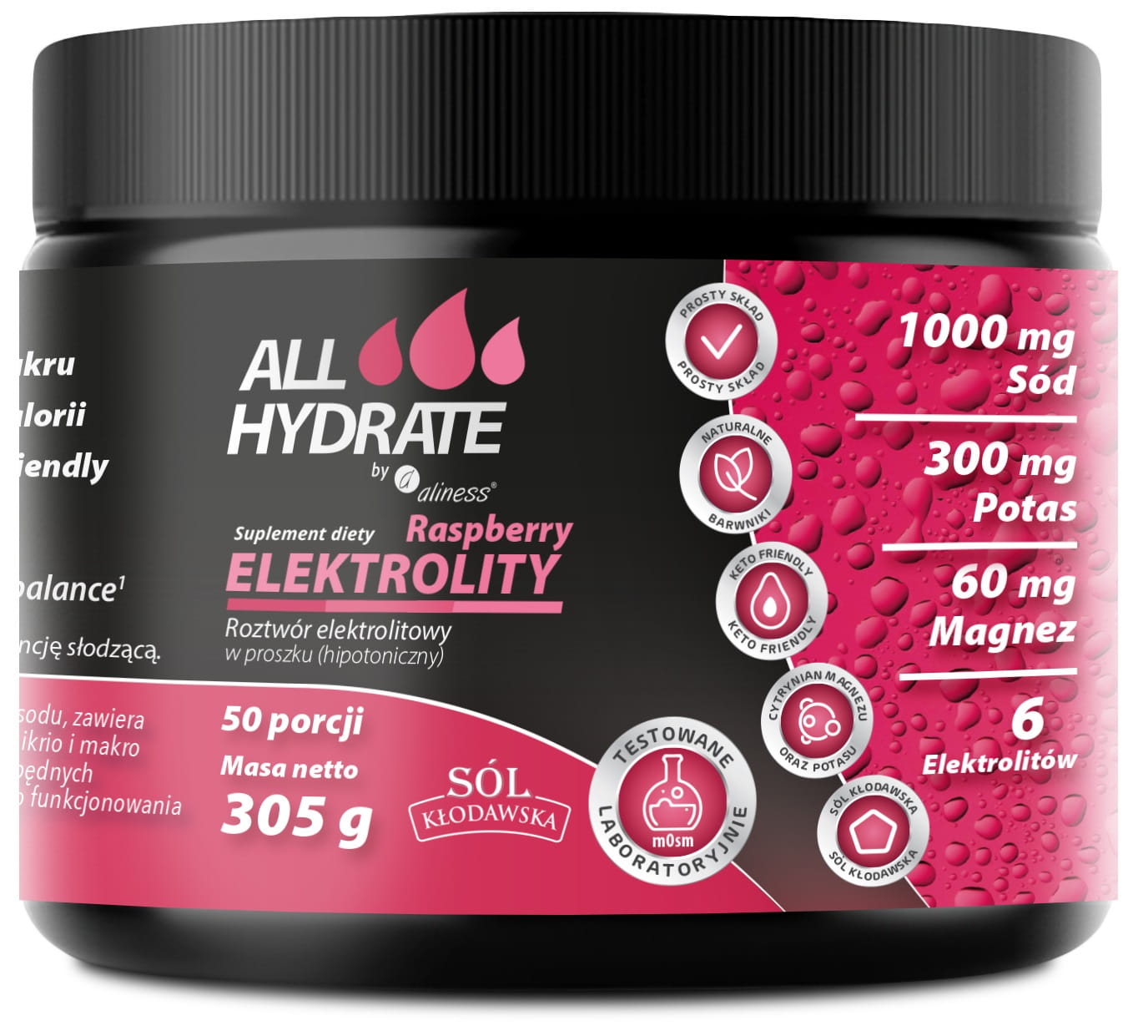 ALLHYDRATE ELEKTROLITY 305G MALINA - ALINESS