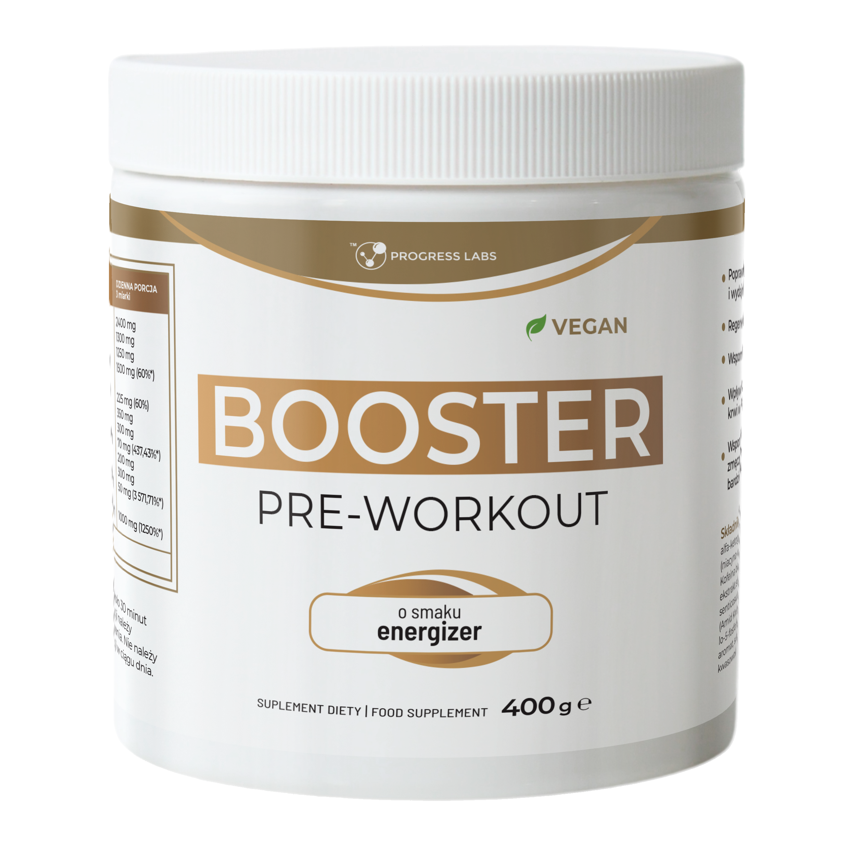BOOSTER PRE-WORKOUT 400G - PROGRESS LABS
