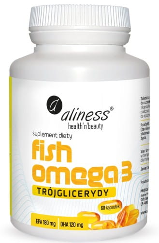 FISH OMEGA 3 TRÓJGLICERYDY 180/120MG 60KAPS - ALINESS