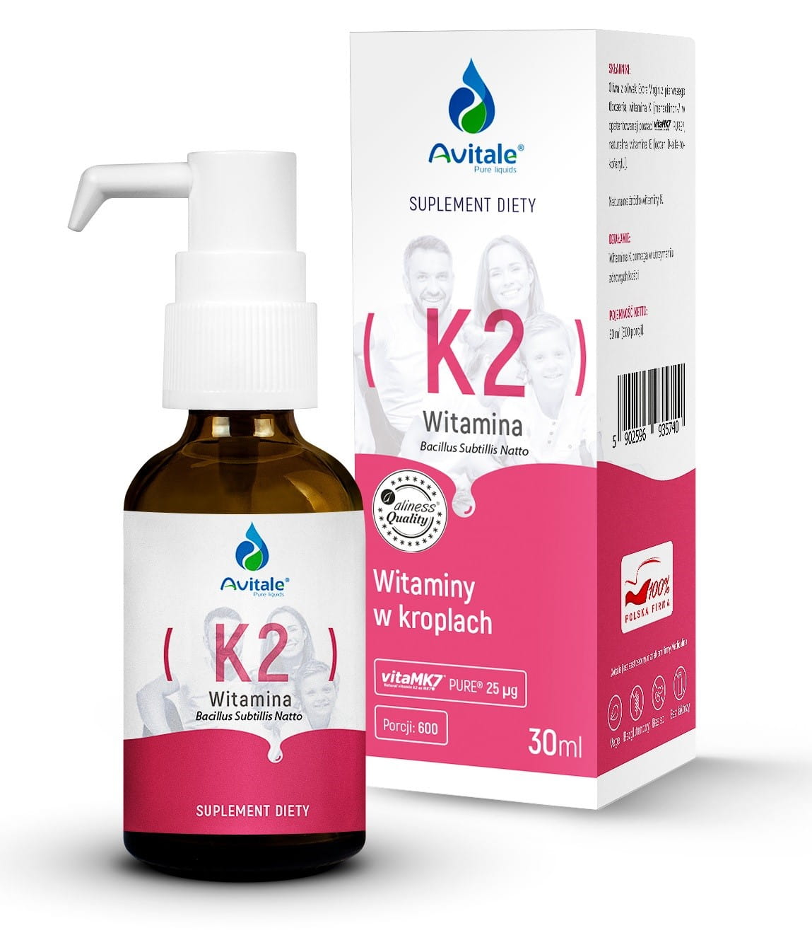 AVITALE WITAMINA K2 (VITA MK7) 25 UQ 30ML - ALINESS