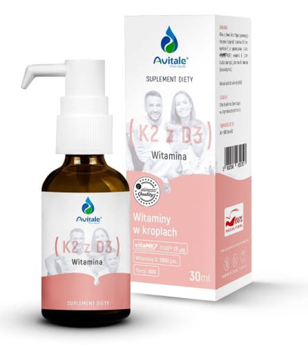 AVITALE K2 + D3 (VITA MK7) 25 UQ + D3 1000IU 30ML - ALINESS