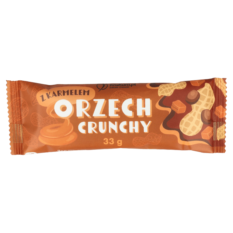 BATON ORZECH CRUNCHY W CZEKOLADZIE 33G - KRUKAM