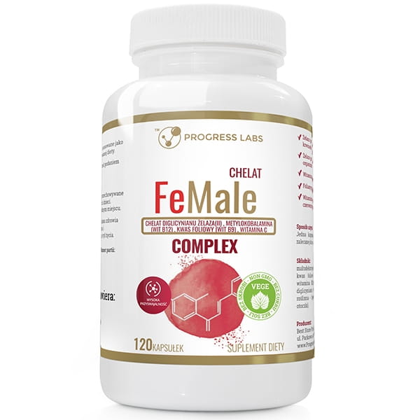 ŻELAZO CHELAT COMPLEX VEGE 120 KAPS - PROGRESS LABS