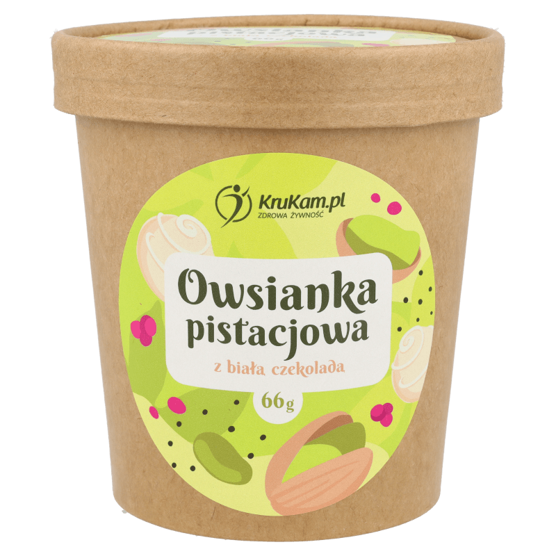 OWSIANKA PISTACJOWA Z BIAŁĄ CZEKOLADĄ 66G - KRUKAM