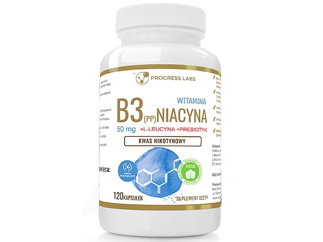 NIACYNA + INULINA 50MG 120KAPS - PROGRESS LABS