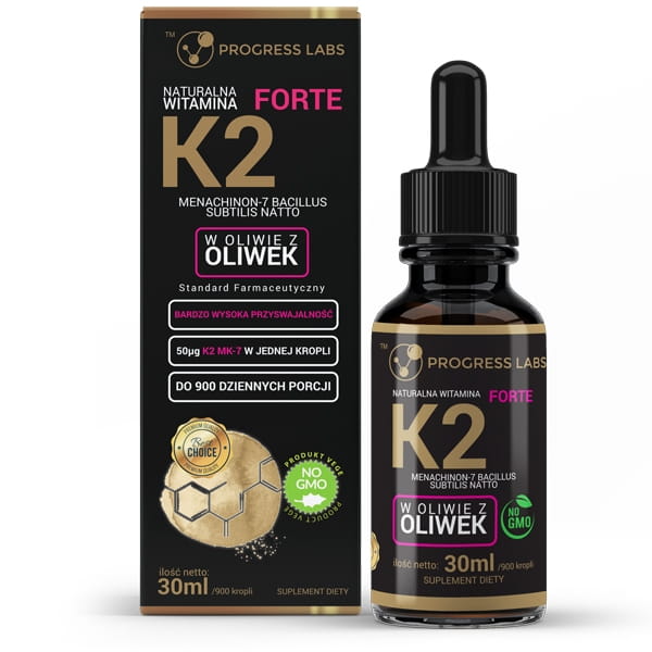 NATURALNA WITAMINA K2 MK-7 FORTE 30ML - PROGRESS LABS