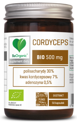 BEORGANIC CORDYCEPS BIO EKSTRAKT 500MG 50 KAPS - ALINESS