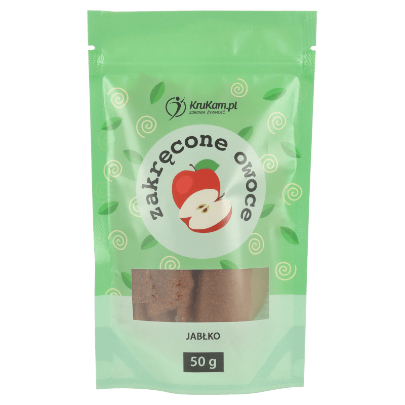 ZAKRĘCONE OWOCE JABŁKO 50G - KRUKAM