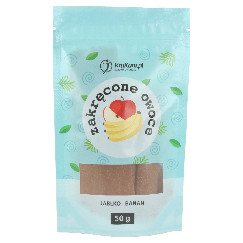 ZAKRĘCONE OWOCE JABŁKO - BANAN 50G - KRUKAM