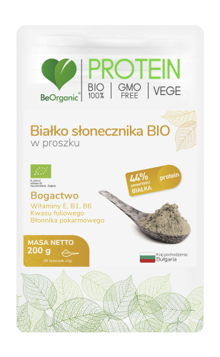 BIAŁKO SŁONECZNIKA BIO 200G - BEORGANIC
