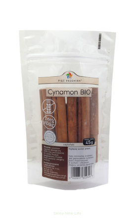CYNAMON CEJLOŃSKI LASKI BIO 45G - PIĘĆ PRZEMIAN