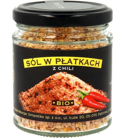 SÓL HIMALAJSKA W PŁATKACH Z CHILI BIO 85G - PIĘĆ PRZEMIAN