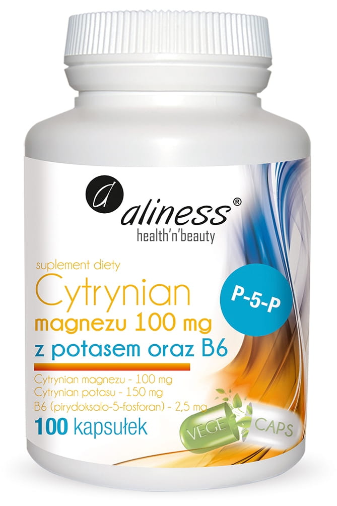 CYTRYNIAN MAGNEZU 100MG Z POTASEM 100 KAPS - ALINESS