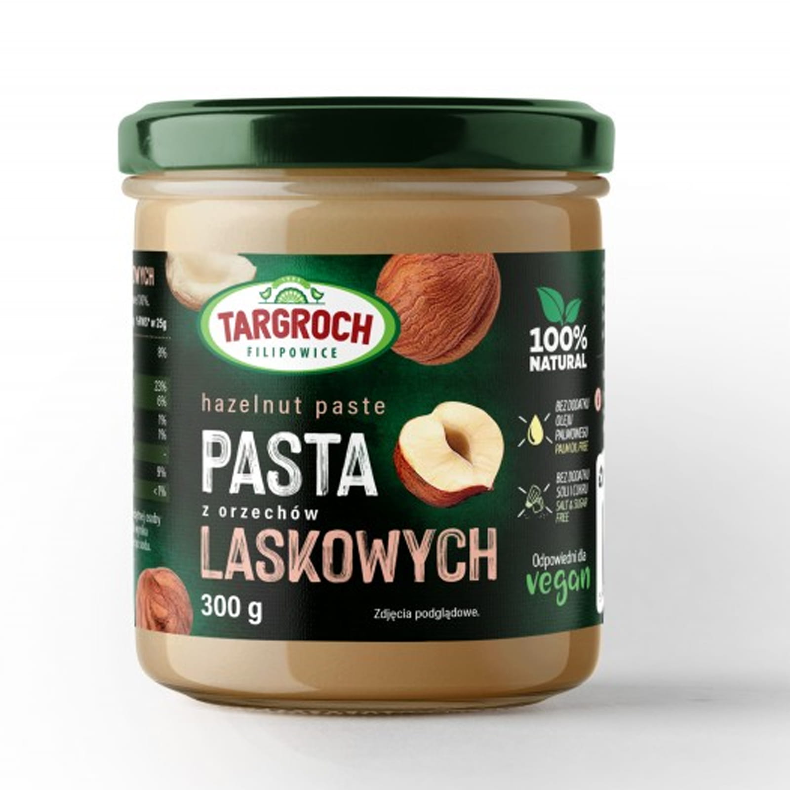 PASTA Z ORZECHÓW LASKOWYCH 300G - TARGROCH